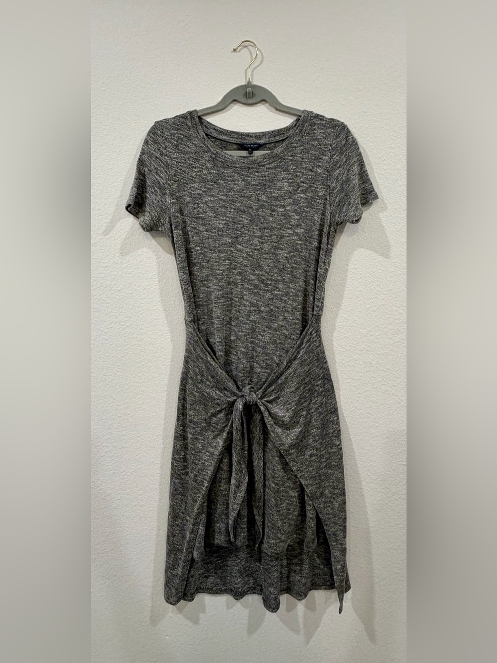 Lucky Brand Tie Front Heather Grey Knit Dress size medium - Picture 12 of 12